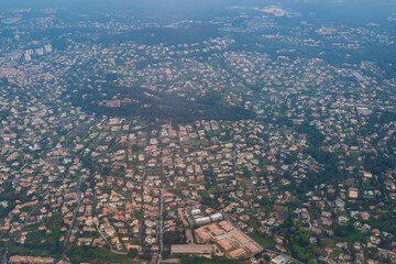 Fototapeta premium aerial view of residential area at cote d'azure, France