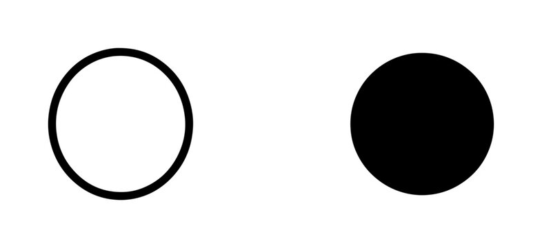 Simple Circle Icon, Black Dot, Contrast, Basic Shapes, Minimalist Design Elements