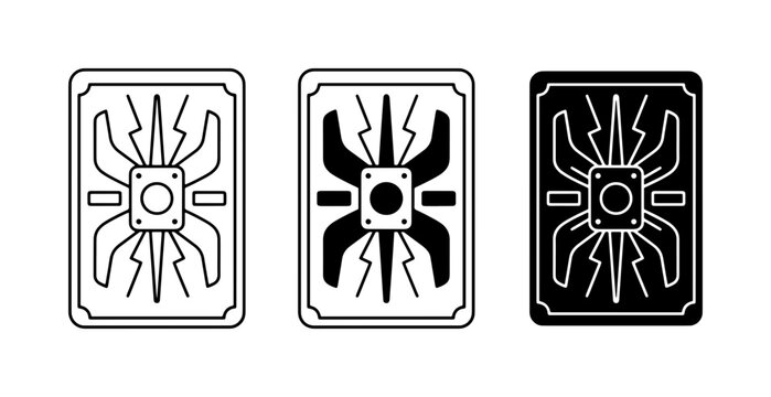 Roman Scutum Shields, Ancient Military Defense, Historical Warrior Equipment, Vector Icons