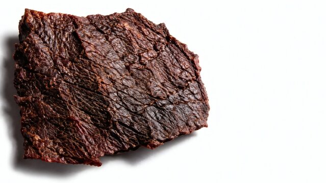 Dry Aged Halal Beef Pellicle Bark Crust Surface Raking Light Extreme Macro White Background Studio Photography