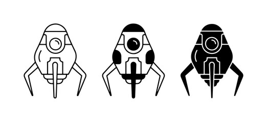 Space Capsule Icons, Rocket Ship Vectors, Sci-Fi Pod Graphics, Futuristic Exploration Set © Sojub