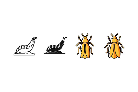 Slug and Beetle Icons