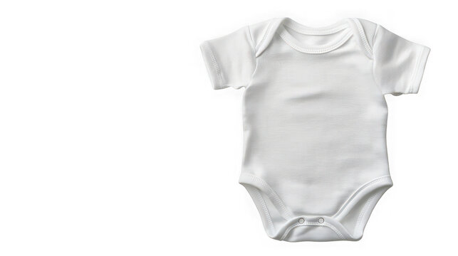 White baby onesie isolated on white background