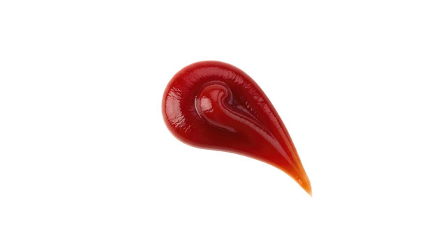 Red sauce splash isolated, food condiment concept.