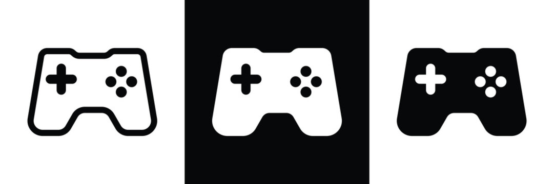 Game console sign symbol icon set