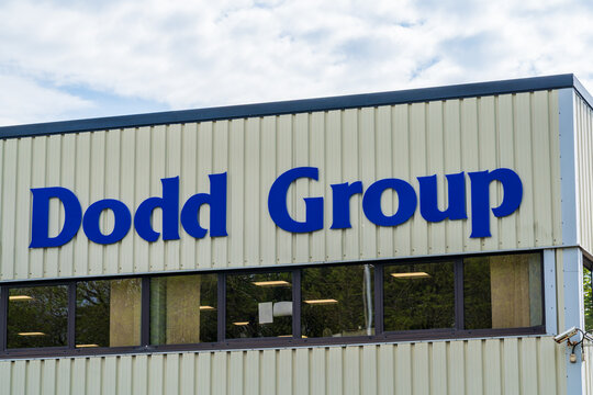 Telford, Shropshire, UK - May 08 2026: External building signage of Dodd Group, a UK based Mechanical and Electrical contractor in Telford