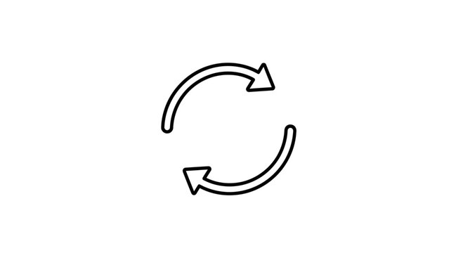 Circular Arrows Icon, Refresh Symbol, Reload, Repeat, Sync, Loop, Cycle, Undo, Redo, Exchange