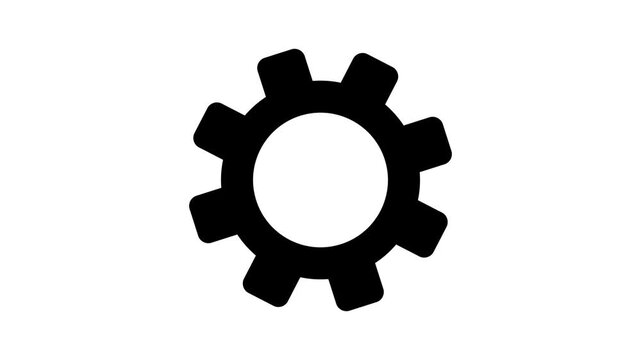 Gear icon.Setting Gear icon.gear mechanism above circuit board representing agility and efficiency in artificial intelligence.