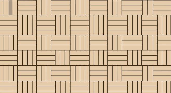Geometric pattern of light brown rectangular blocks arranged in a woven or parquet style, creating a repetitive textured surface for backgrounds.