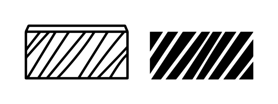 Abstract Diagonal Stripes, Pattern Elements, Graphic Design Textures, Black and White Line Art