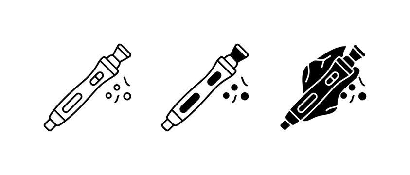 Skincare Device Icons, Facial Cleanser Tools, Cosmetic Applicators
