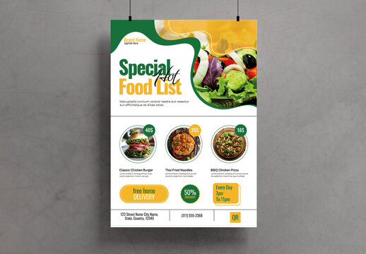 Special Food Menu Flyer Template