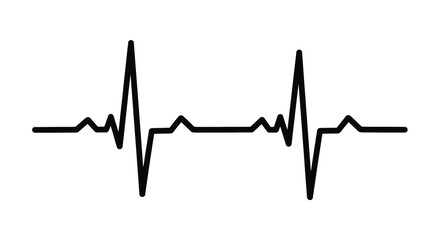 Heartbeat line silhouette high quality professional detailed modern © SAKINA
