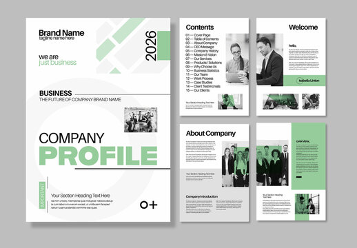 Clean Corporate Business Profile Brochure Layout