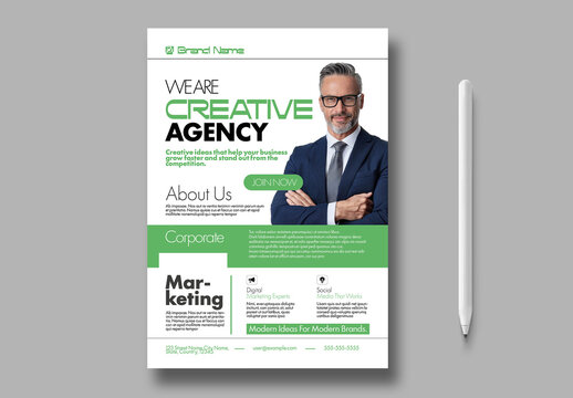 Modern Corporate Marketing Flyer Design