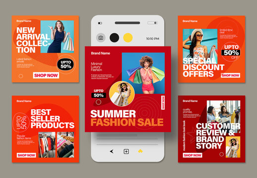 Modern Fashion Sale Social Media Post Template