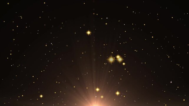 Glowing text animation 'one day' on black background with sparkling particles