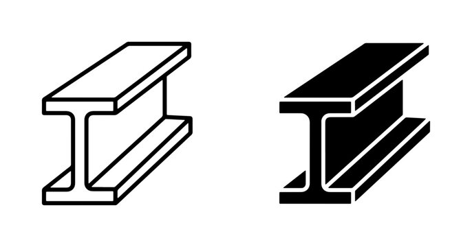 Steel I-Beam Construction Material, Structural Support Element, Industrial Building Component, Metal Profile