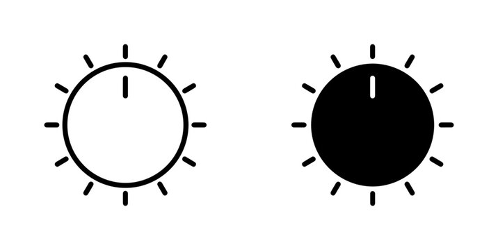 Volume Knob Icons, Control Dial Vector Graphics, Audio Settings Interface Elements, Music Player Controls