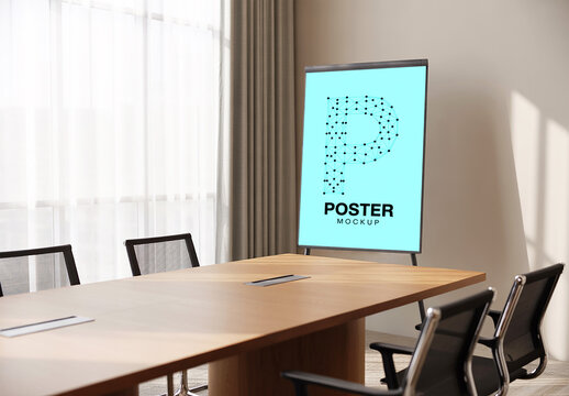 Meeting Room Presentation Board Mockup
