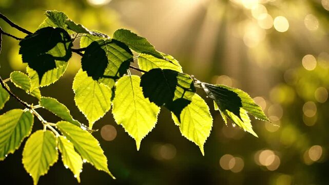 Peaceful natural greenery with soft cinematic sunlight and relaxing outdoor motion background