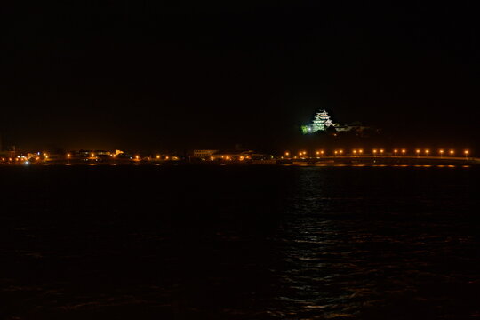 night view of the Karatsu city