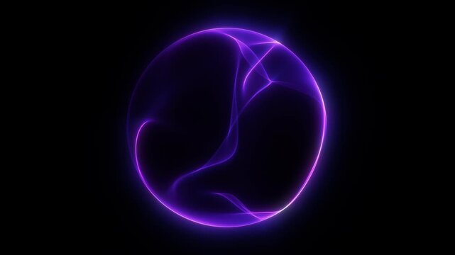 The bright energy creates a sphere that radiates light, creating a unique fantastic atmosphere. Looping 3D sphere
