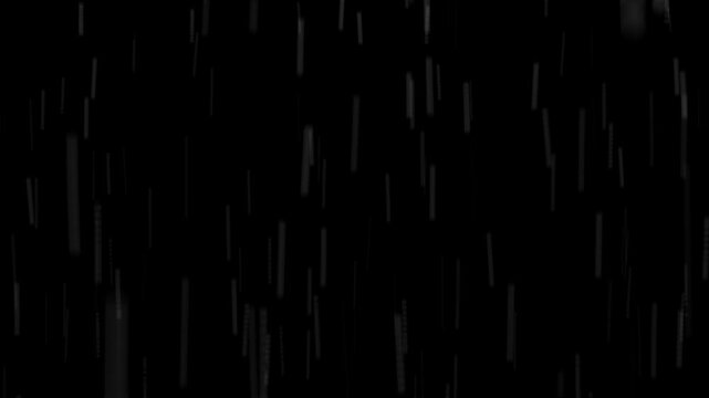 Rain on Black Background (4K 30fps Loop)