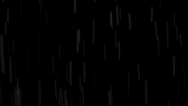 Heavy Rain Loop (Black Background, 4K 30fps)