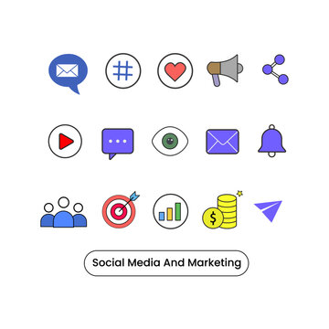 Social media and Marketing Icon packs