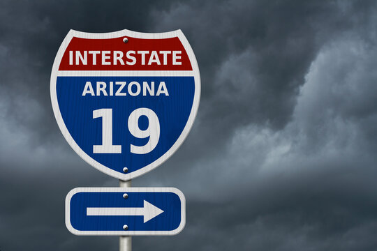 USA Interstate 19 highway sign