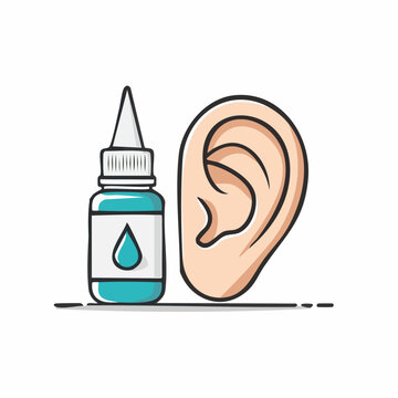 Ear drops and ear illustration