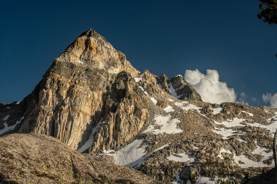 Large Clouds Rise Behing Painted Lady In Kings Canyon