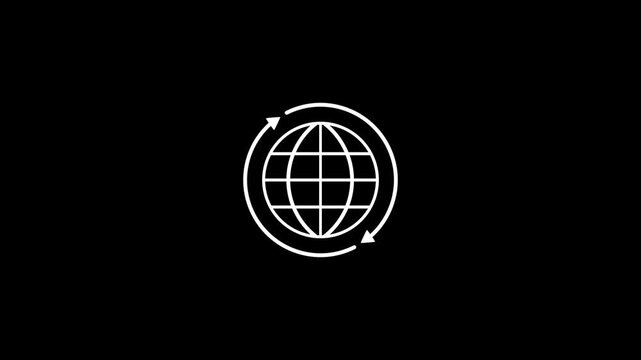 Internet icon browser icon animation 4k animated