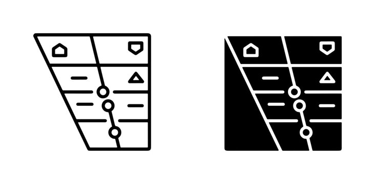 Scoreboard Icons, Sports Game Tracker, Baseball Scorecard, Simple Flat Design