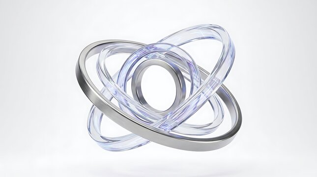 Shiny silver infinity loop symbol