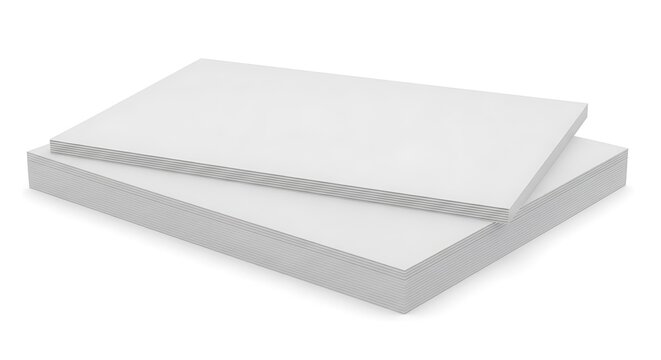 Two white foam mattresses stacked together.