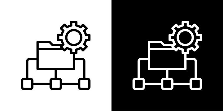 Schema Icon Sheet Black And White