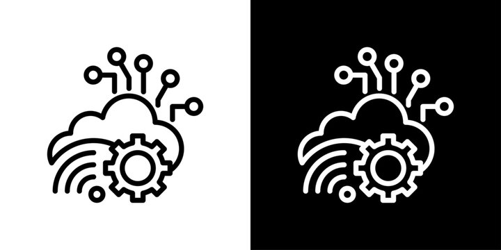 Iot Icon Sheet Black And White