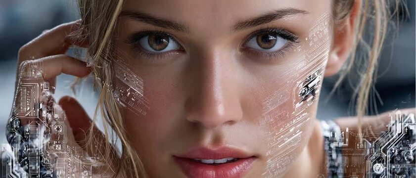 Woman's Gaze: A close-up shot of a woman with alluring eyes, with a focus on her mesmerizing stare, revealing inner thoughts and a world of unspoken emotions.