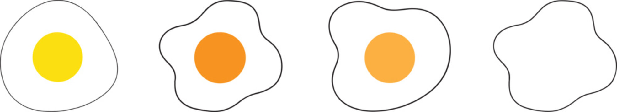 Stages of yolk integration in a cracked eggshell illustration Vector

