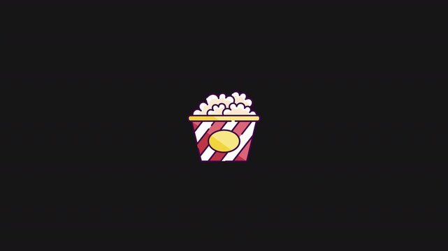  Popcorn icon Animation