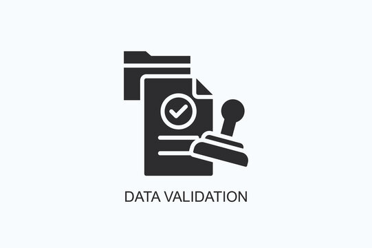 Data Validation Icon Or Logo Isolated Vector Illustration