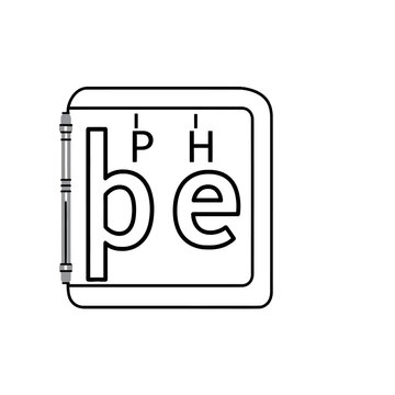 Beryllium chemical element symbol icon.