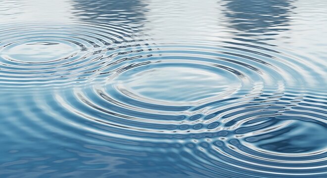 Ripples on blue water surface from rain drops impacting with abstract background wave pattern liquid surface water texture ripple effect reflection background