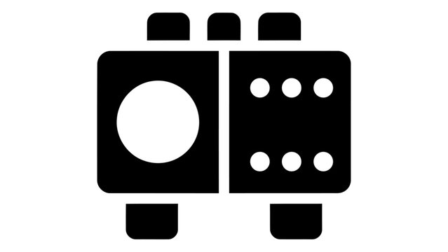 Programmable logic controller plc icon, isolated on white background