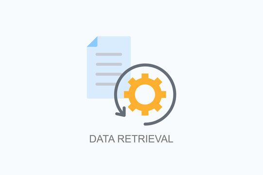 Data Retrieval Icon Or Logo Isolated Vector Illustration