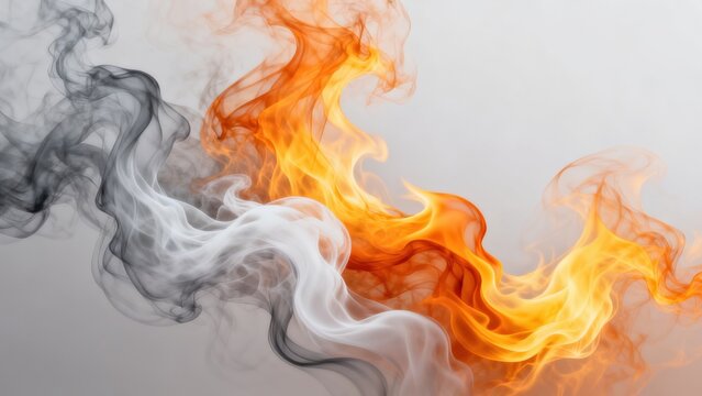 Abstract flames and smoke