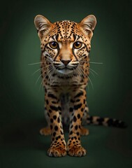 Fototapeta premium Margay Wild Cat - Leopardus wiedii Studio Portrait