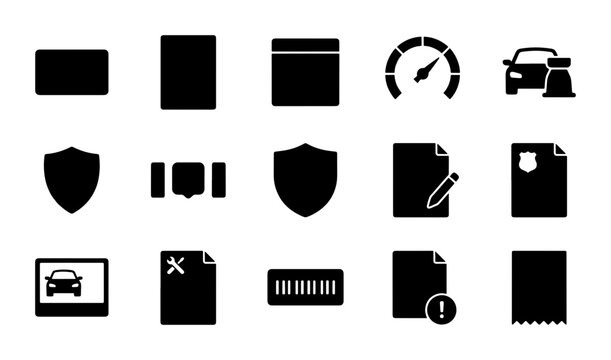 Car Service Icons: Automotive Repair, Maintenance, Diagnostics, and Security Symbols Set